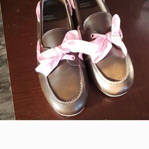 Jeffrey Campbell  Brown Dress Shoes with Pink Bow